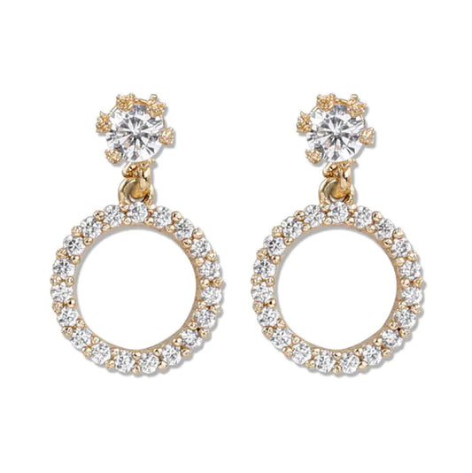 Mini Silver Circle Earrings for Women