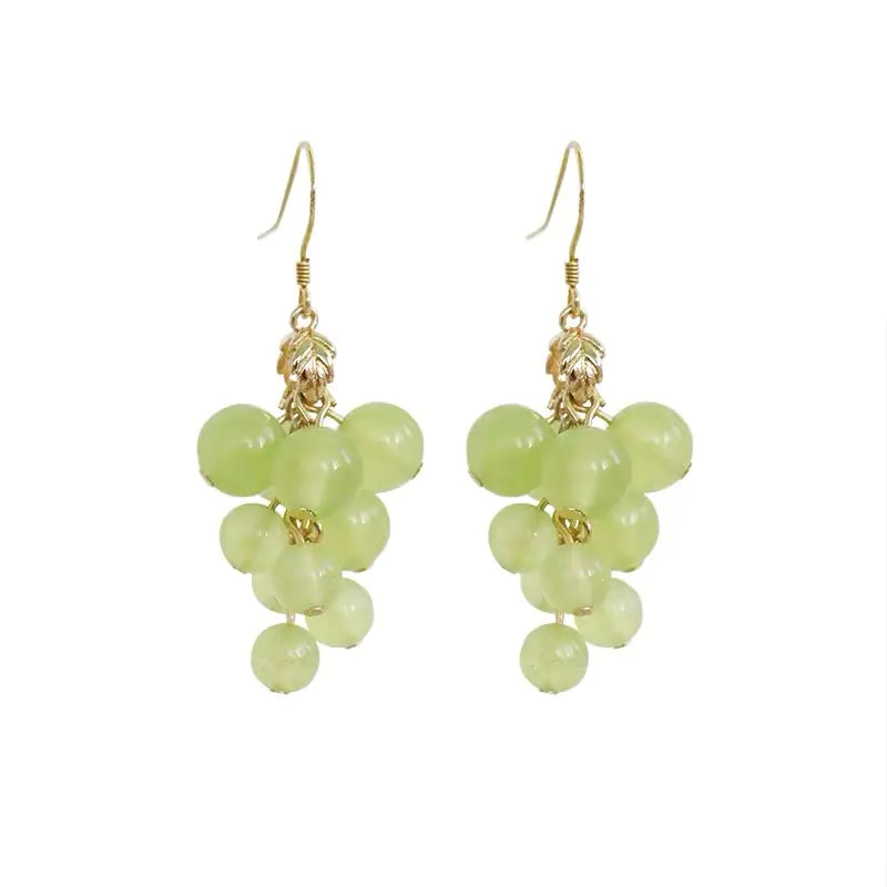 Fresh Fruit Grape Earrings for Women