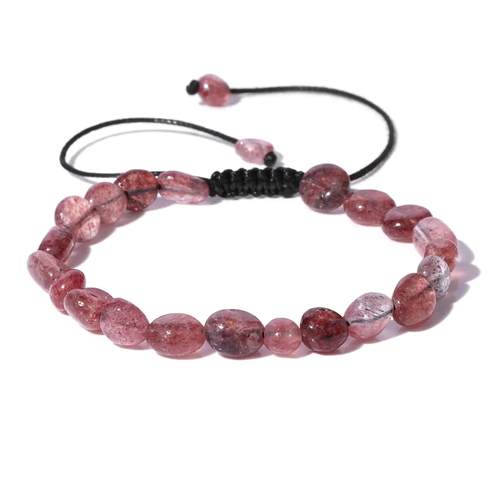 Natural Stone Irregular Beads Woven Bracelet