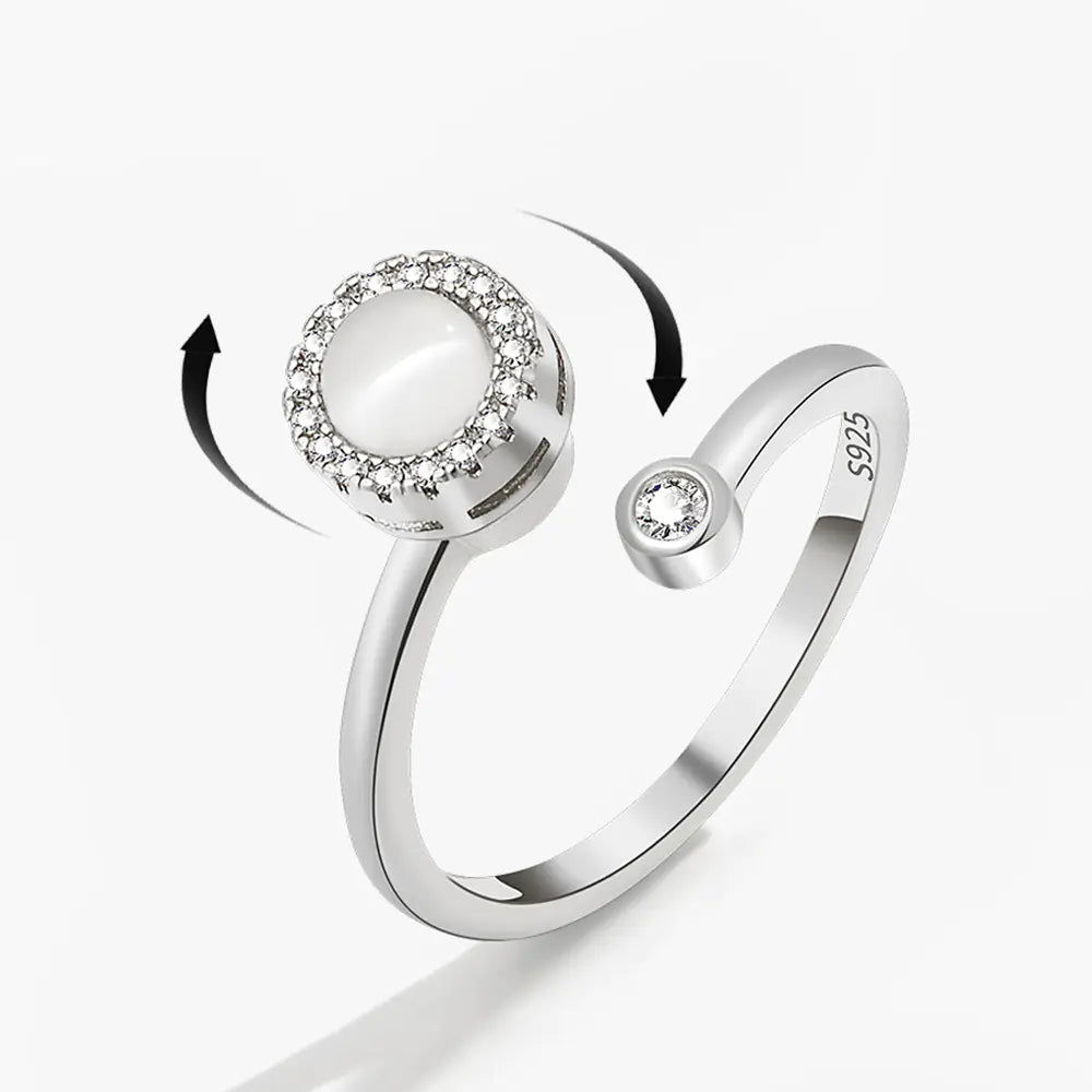 Opal Spinning Ring for Women - Simple Fashion Jewelry
