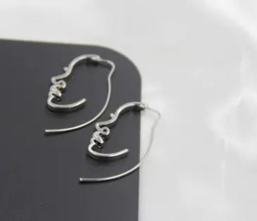 Retro Japanese Face Earrings - Long Drop Earrings for Women
