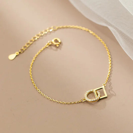 S925 Silver Rhinestone Bracelet for Women