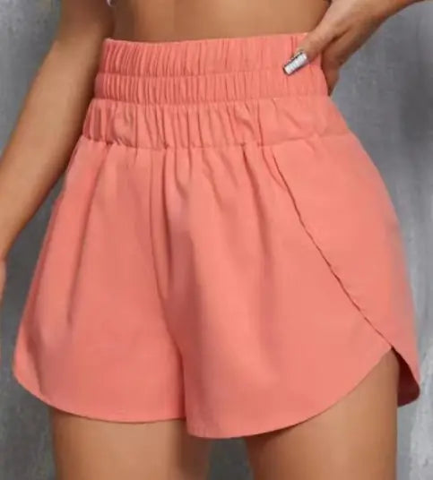 High-Waisted Elastic Shorts for Women (One Piece)