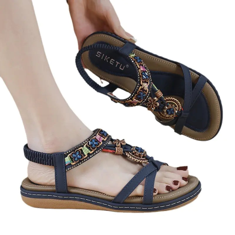 Bohemian Summer Sandals for Women - Comfortable Flats
