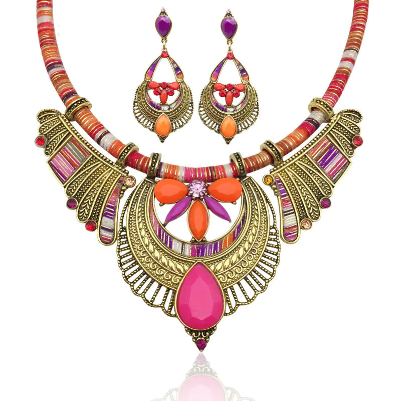 Bohemian Style Necklace and Jewelry Set