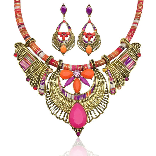 Bohemian Style Necklace and Jewelry Set