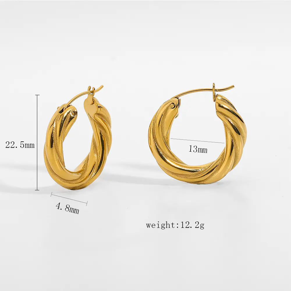 Stylish Stainless Steel Hoop Earrings for Women