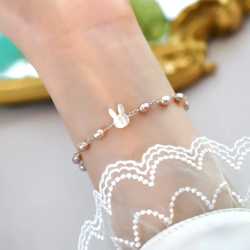 Freshwater Pearl Bunny Bracelet for Women