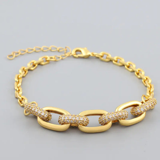 Rhinestone Copper Metal Fashion Diamond Bracelet