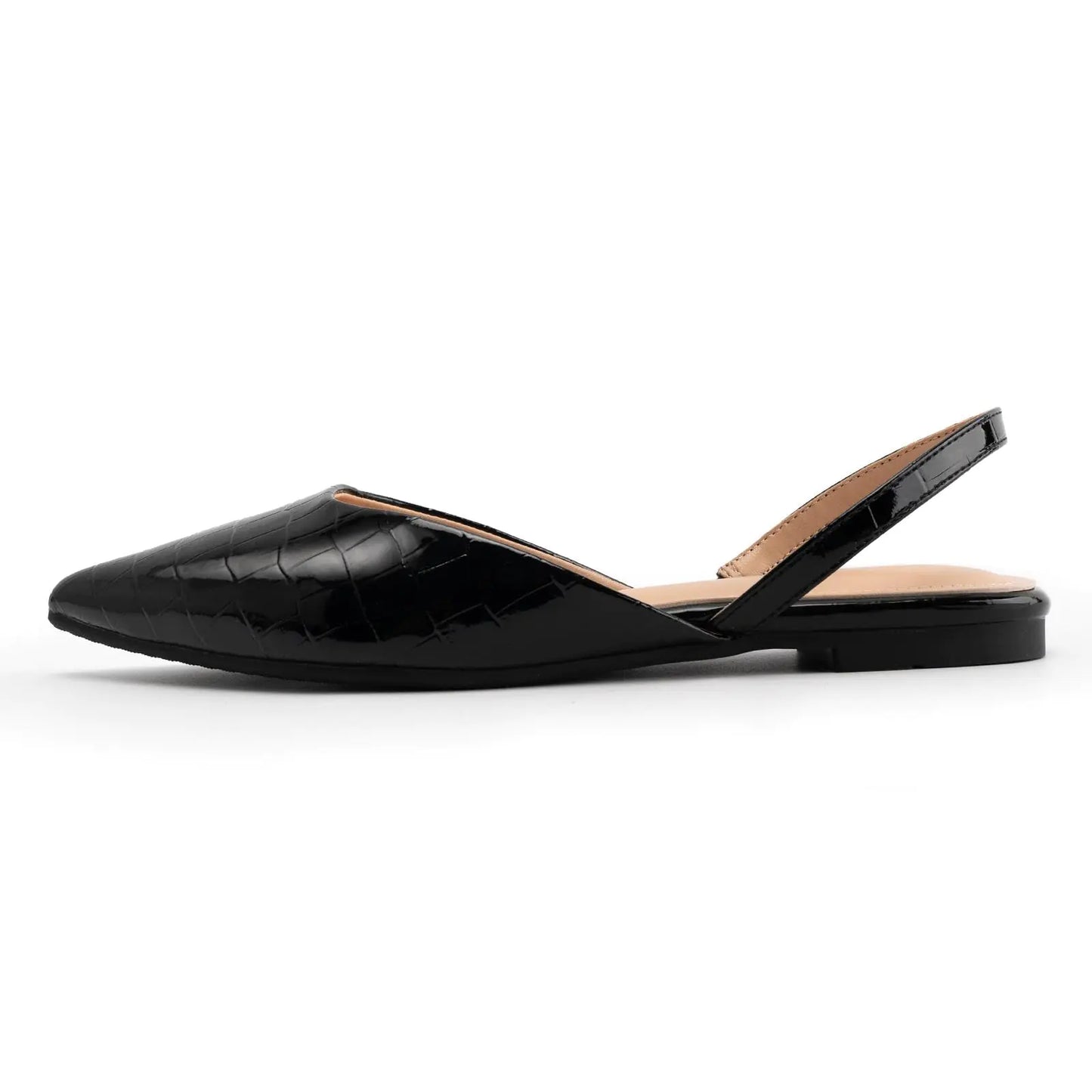DREAMCIA Slingback Flats for Women. Pointed Toe Slip On Casual Office Shoes