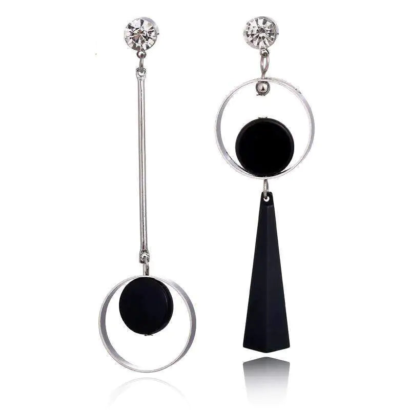 Stylish Asymmetrical Long Drop Earrings for Women