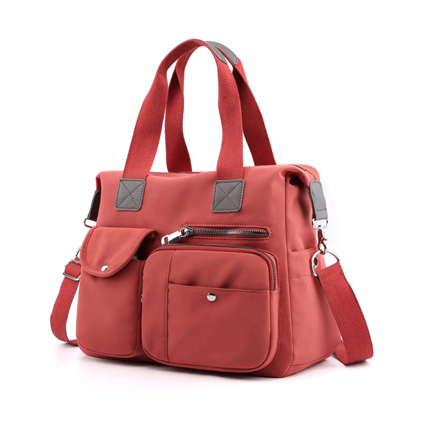 Women Tote Bag. Nylon Multi Pocket Shoulder Bags, Teacher Work Bag Purse and Handbags