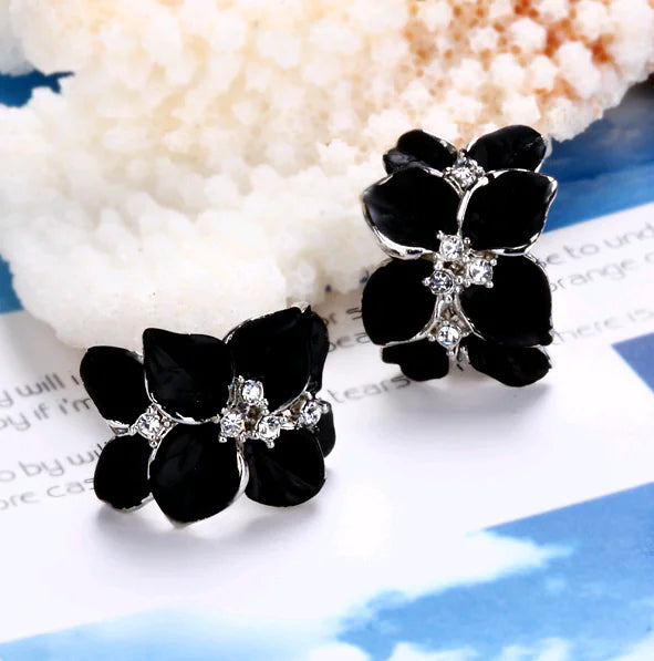 Camellia Earrings, Necklace, and Ring Jewelry Set