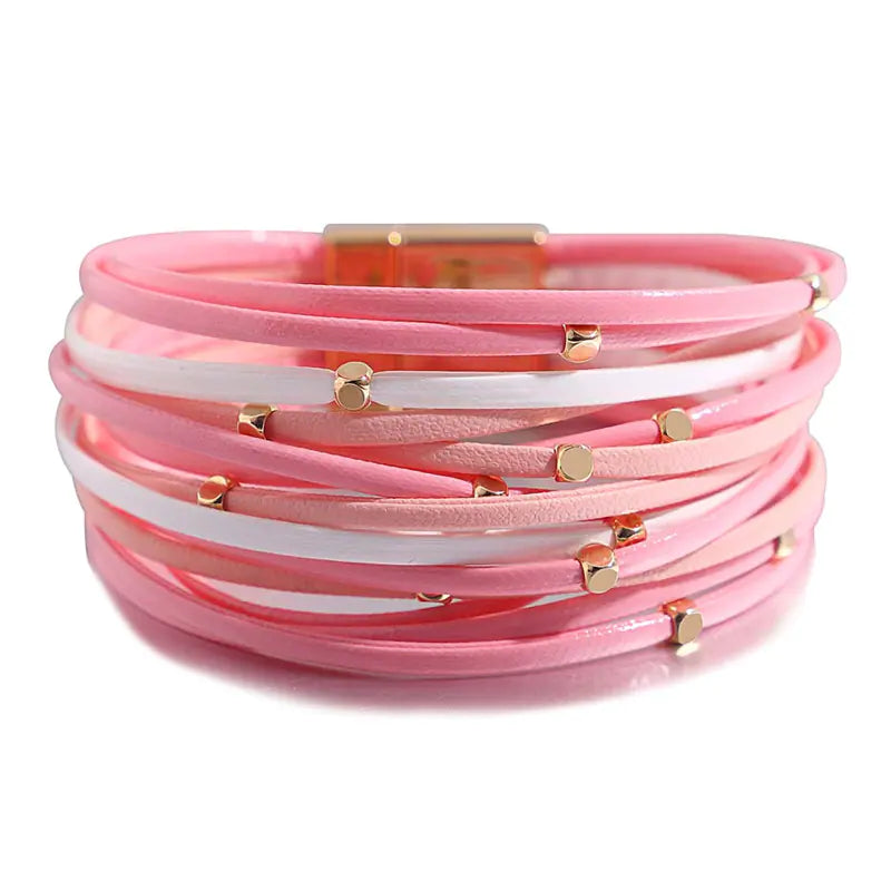 Vintage Beads Soft Leather Women's Bracelet