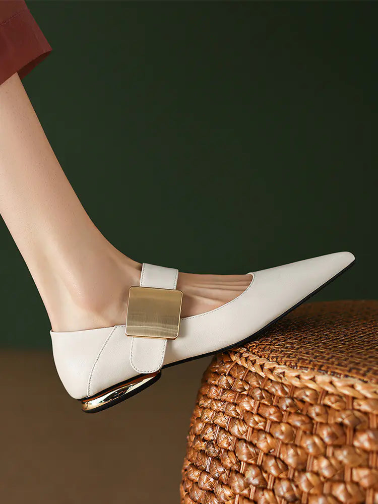 Retro Brown Mary Jane Flats for Women - Spring/Fall
