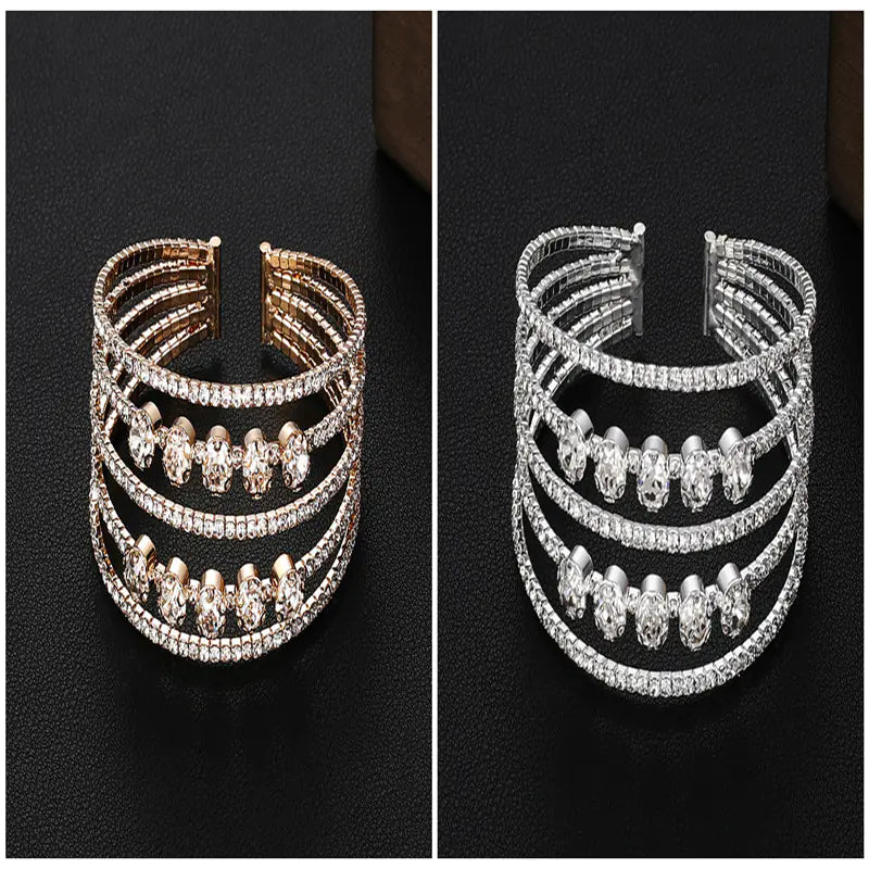 Diamond Elastic Bracelet for Bridal Accessories