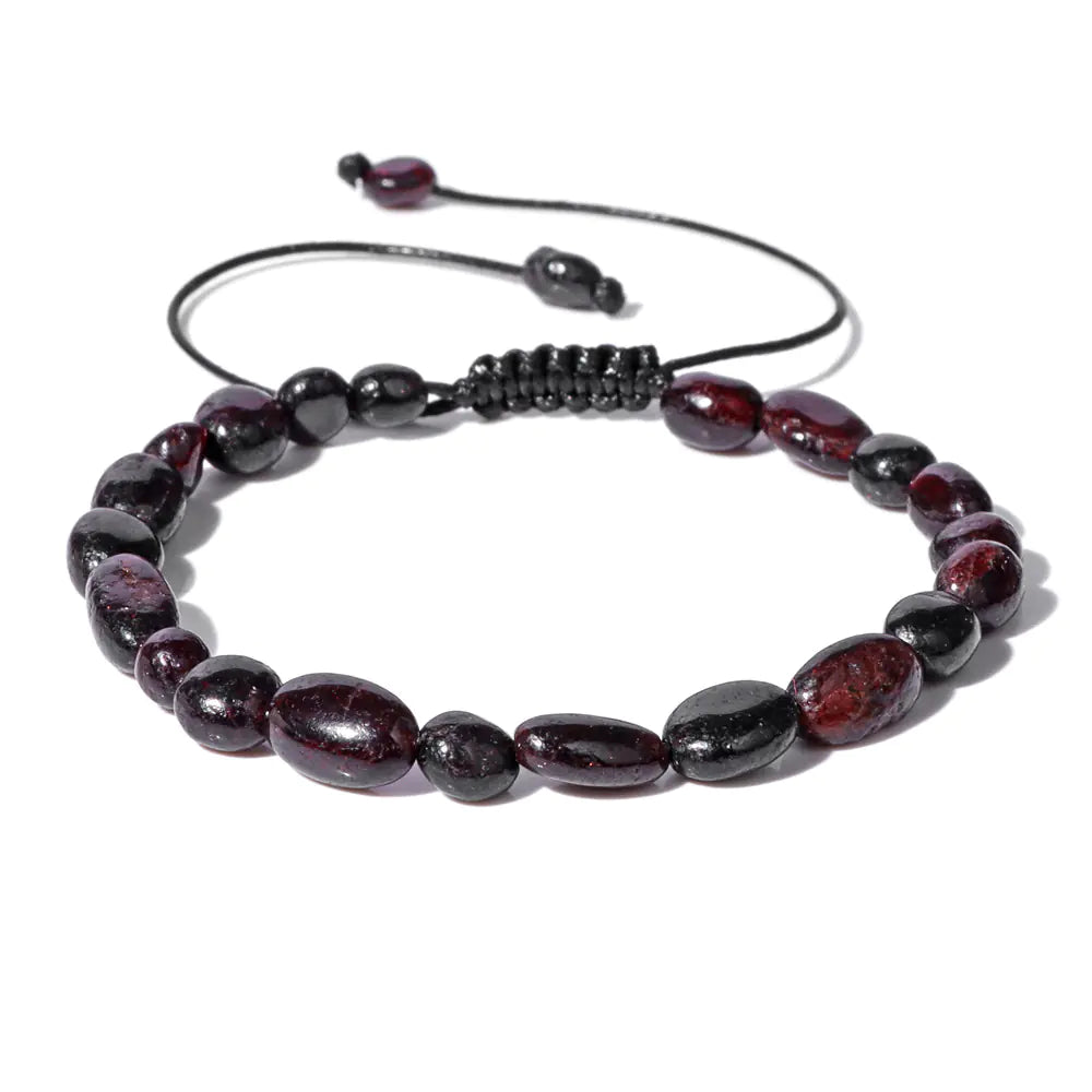 Natural Stone Irregular Beads Woven Bracelet