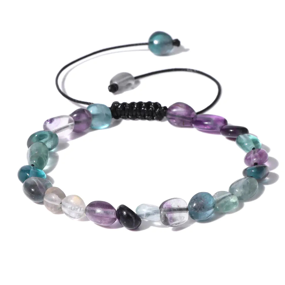Natural Stone Irregular Beads Woven Bracelet