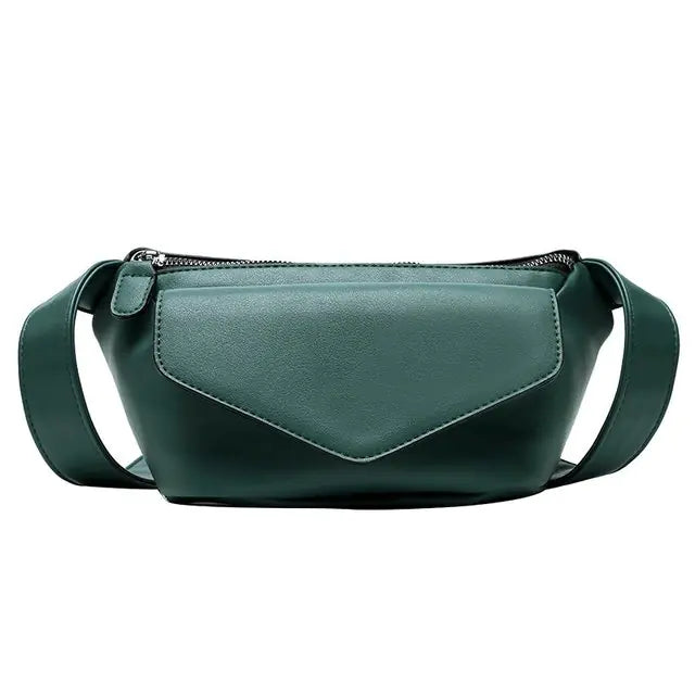 Women's Solid Color Casual Waist and Shoulder Bags