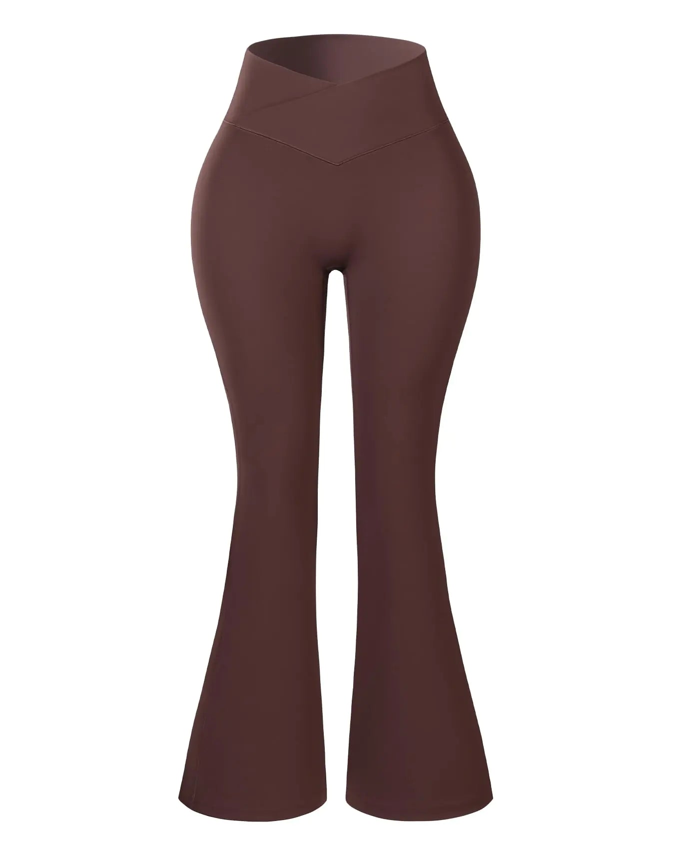 Fire Flare Leggings for Women. Crossover High Waisted Tummy Control Yoga Pants, Wide Leg Bootcut Leggings
