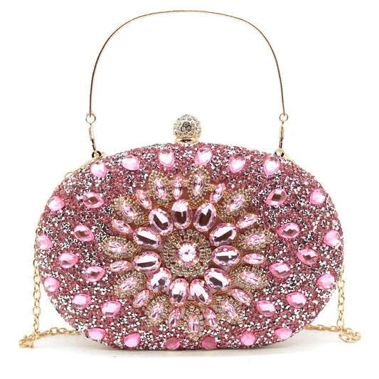 Rhinestone Evening Clutch for Women. Party Bridal Diamonds purse, Prom Cocktail Handbags