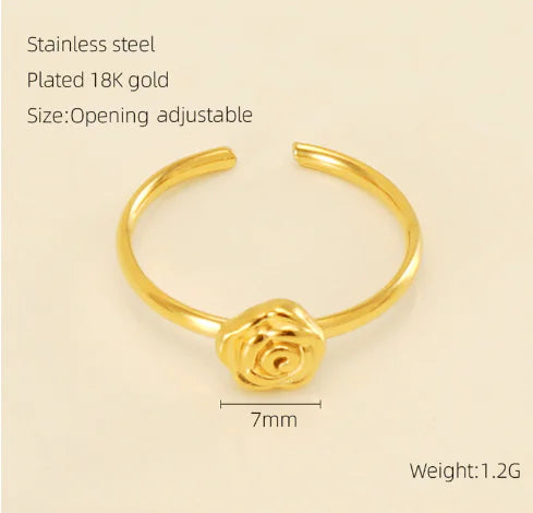 14K Gold Floral Ring - Flower Jewelry