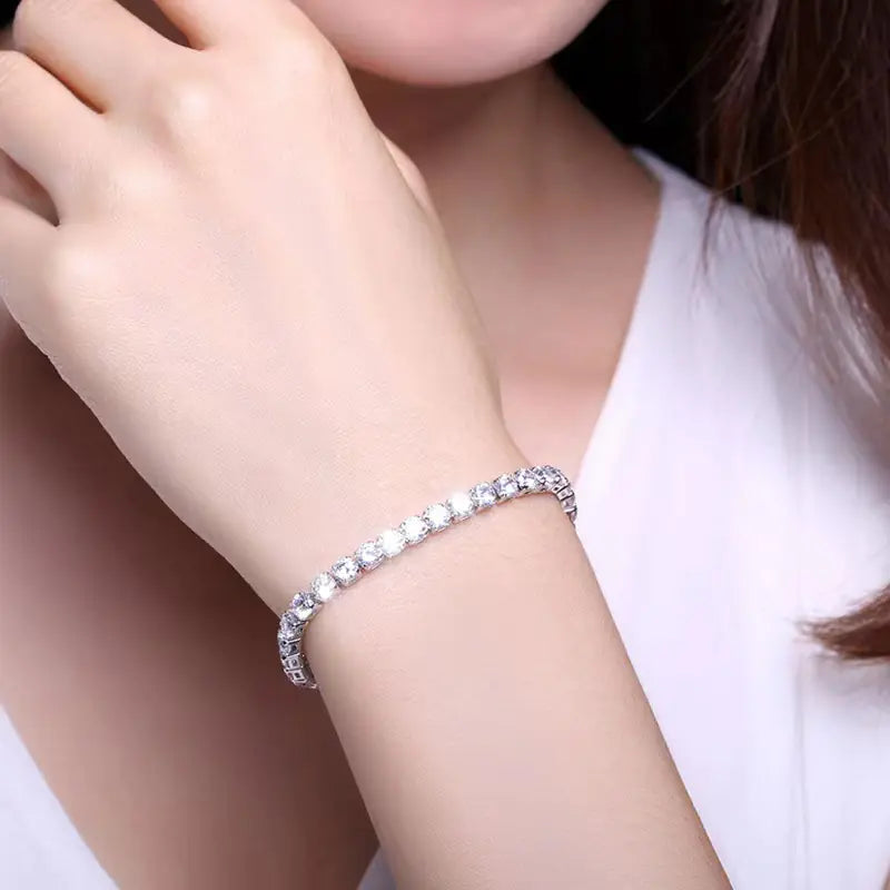 4mm Simple Diamond Bracelet for Women