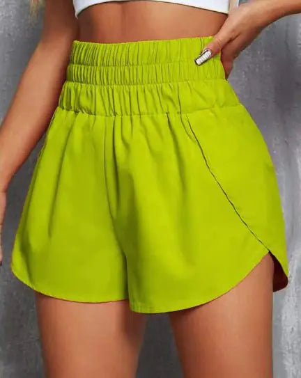 High-Waisted Elastic Shorts for Women (One Piece)