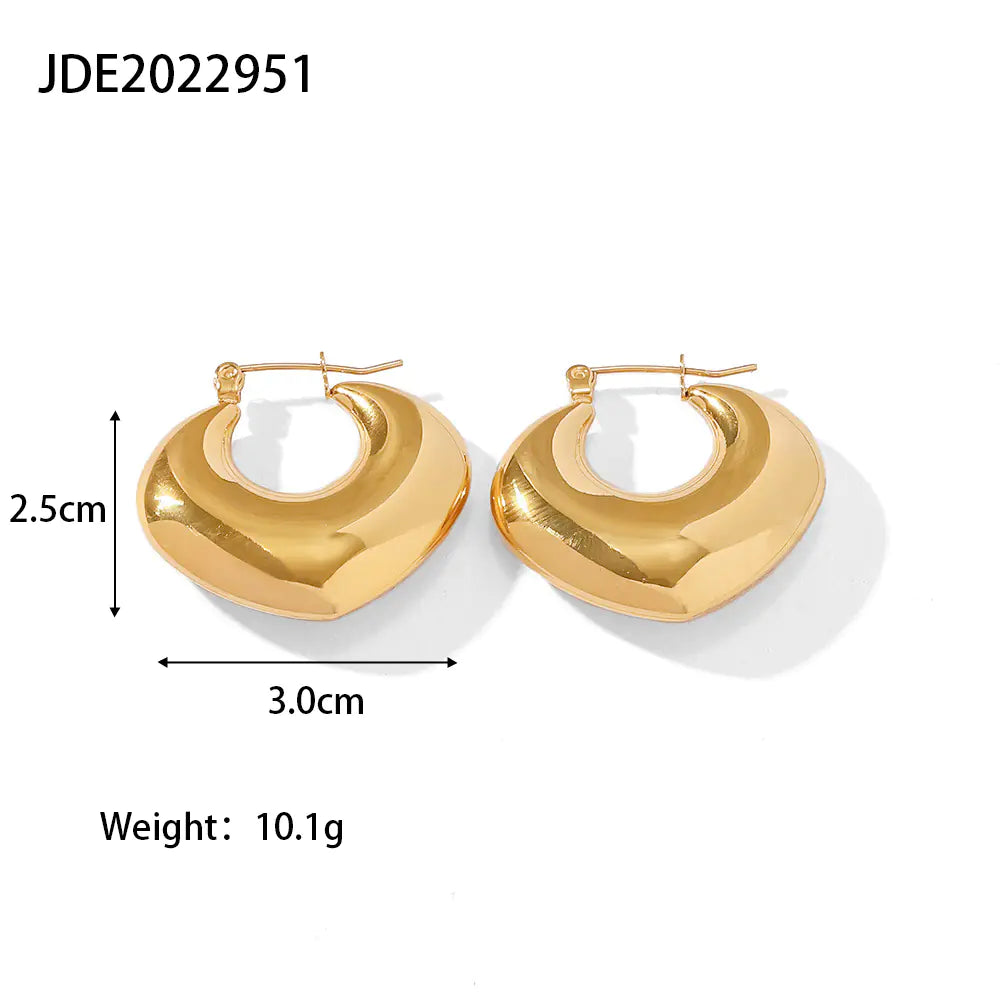 Stylish Stainless Steel Hoop Earrings for Women