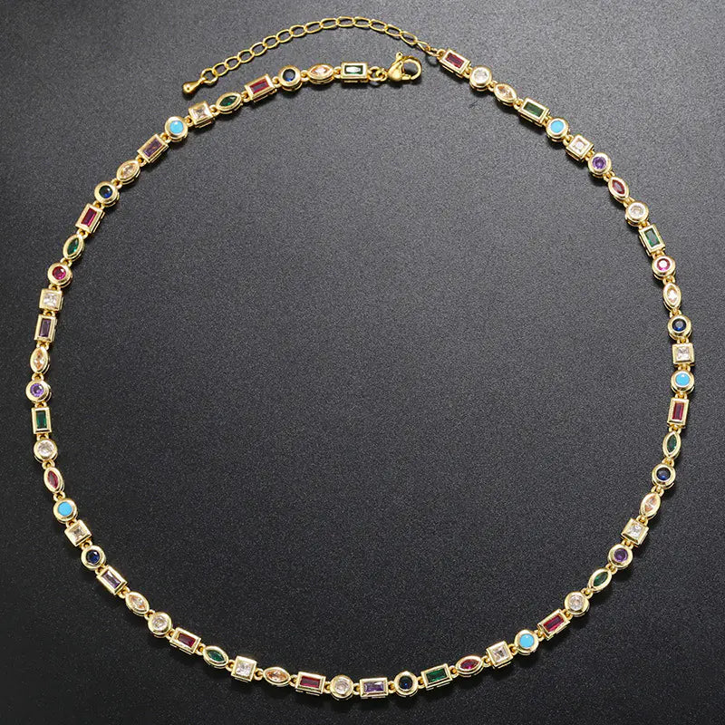 Colorful Crystal Bracelet Necklace for Women