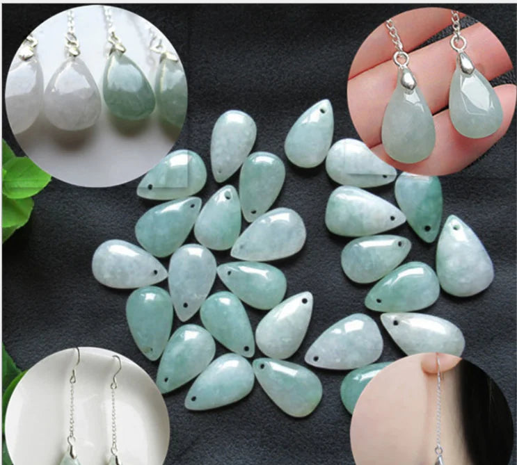 Natural Burmese Jade Earrings for Women
