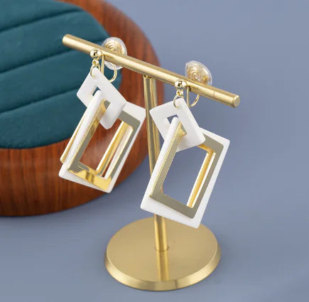 Geometric Square Acrylic Earrings for Women