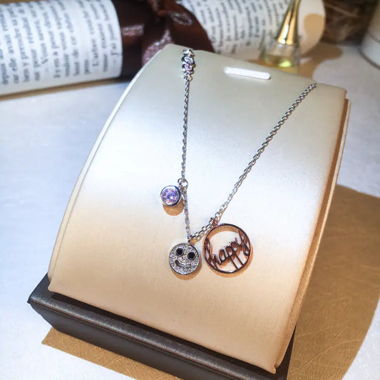 Crown Necklace, Pearl Studs, Round Shell Earrings