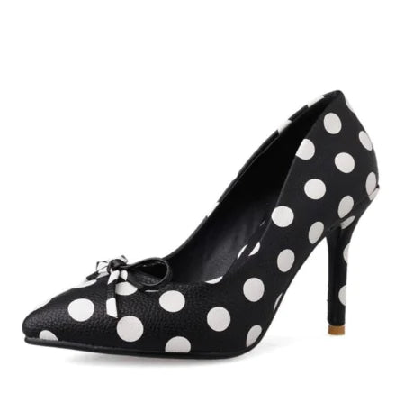 Bow Detail Open-Toe High Heels (Various Styles)