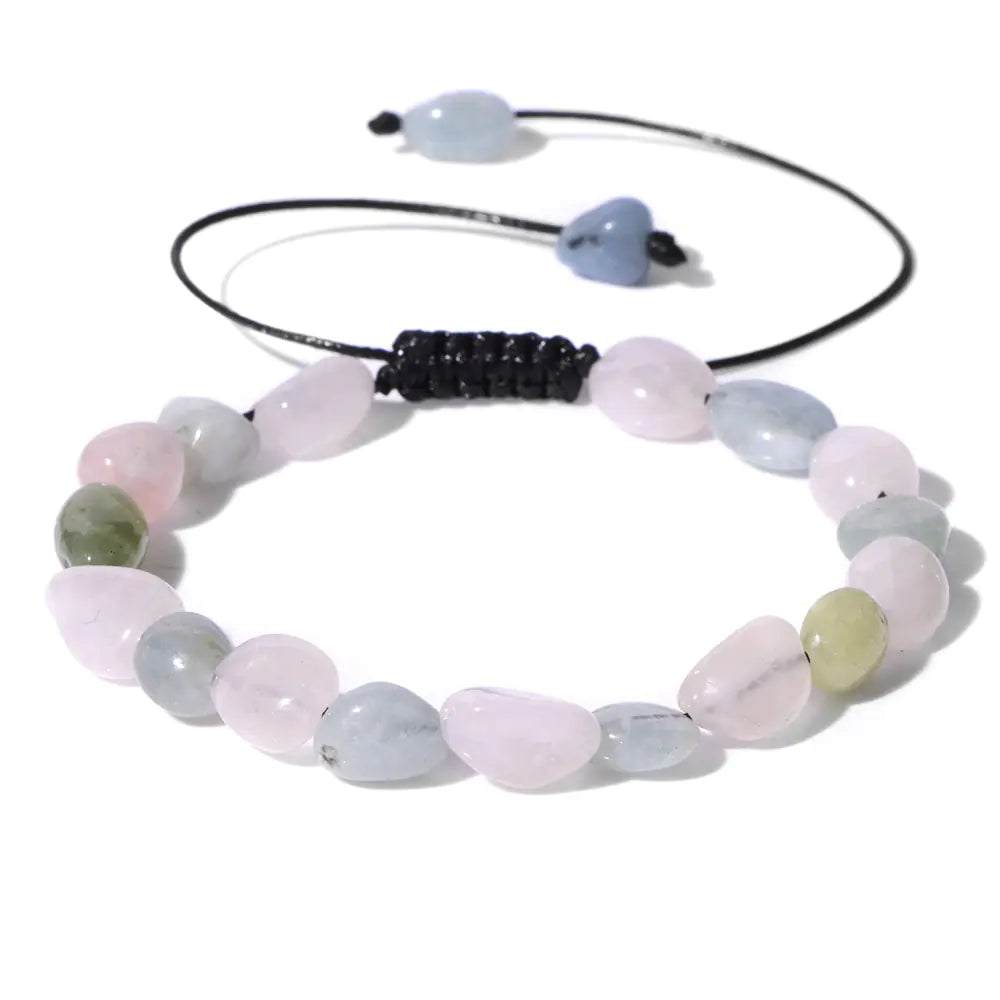 Natural Stone Irregular Beads Woven Bracelet