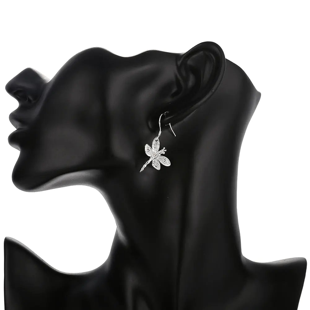 Stylish Dragonfly Earrings with Rhinestones for Women