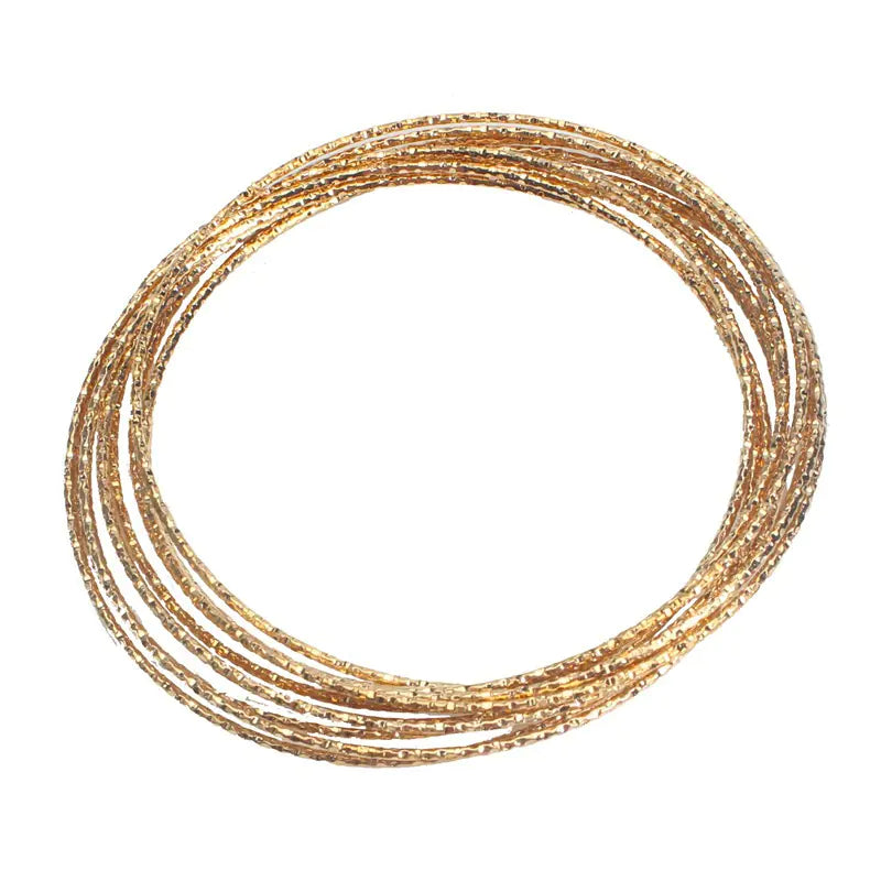 Multi-Layer Interlocking Ten Ring Bracelet