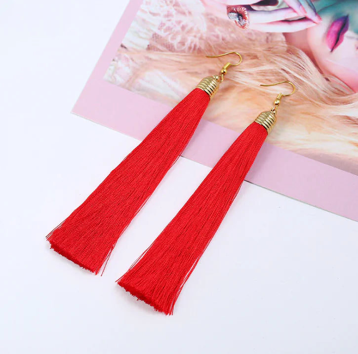 Tassel Earrings - Long Dangle Jewelry