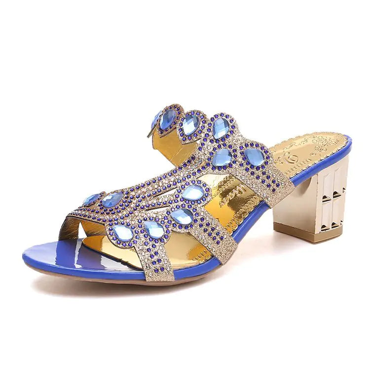 Summer New Rhinestone Women’s Heels Sandals