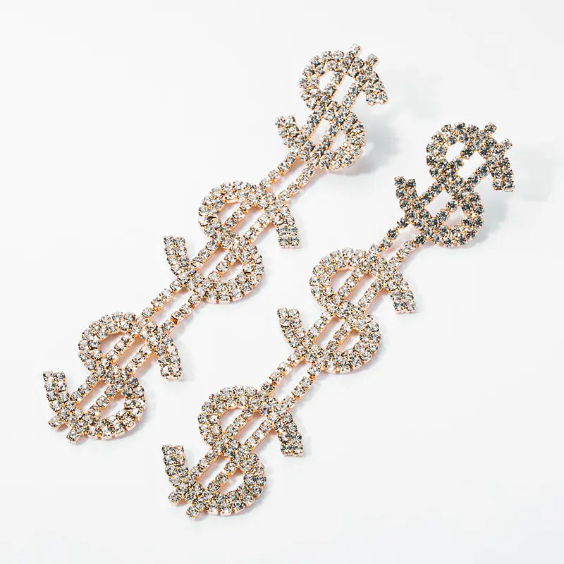 Stylish Multi-Layer Vintage Dollar Earrings for Women
