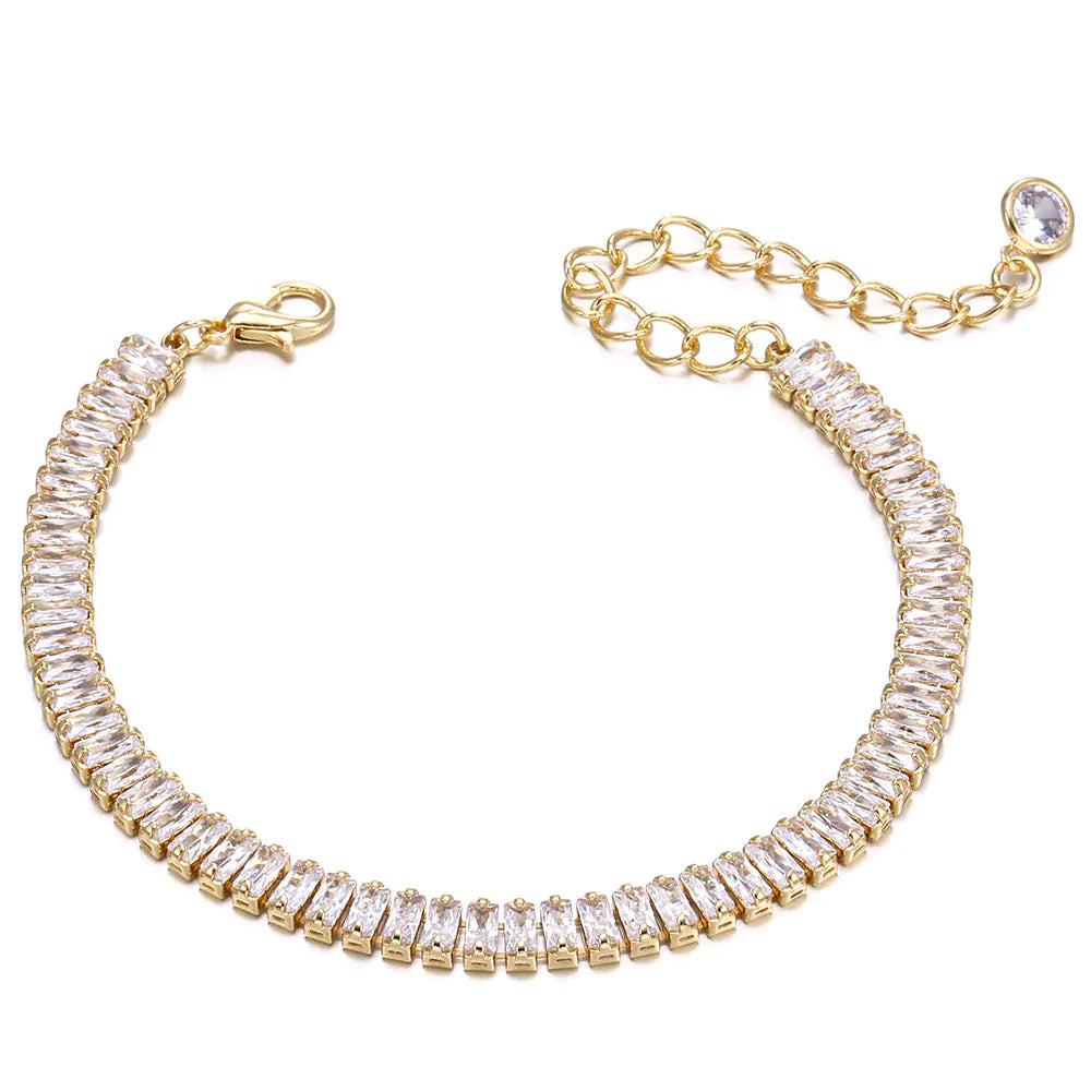 Gold Rhinestone Choker Necklace and Bracelet Set for Women