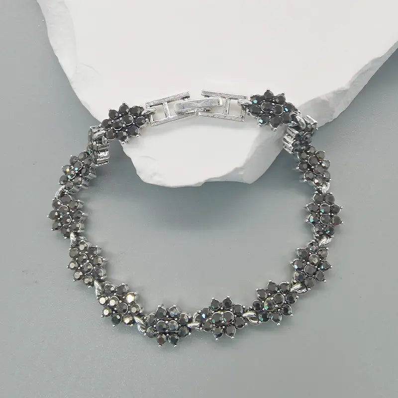 Geometric Diamond Rhinestone Roman Style Bracelet