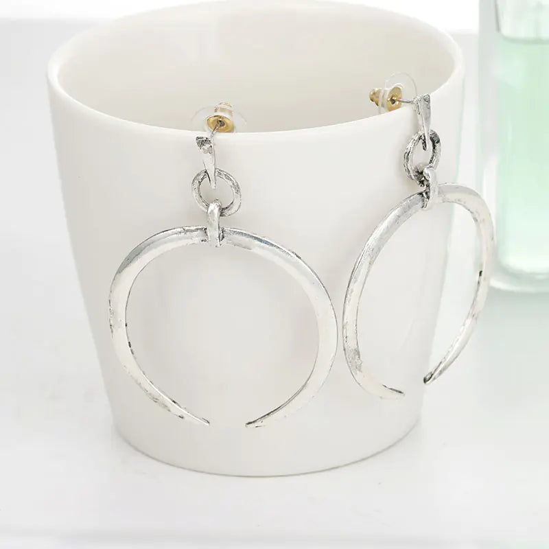 Large Circle Dangle Earrings for Women Jewelry Gift