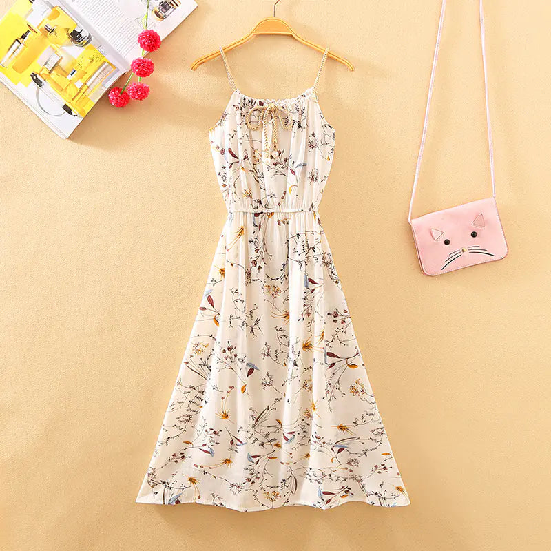 Bohemian Floral Chiffon Maxi Dress for Women