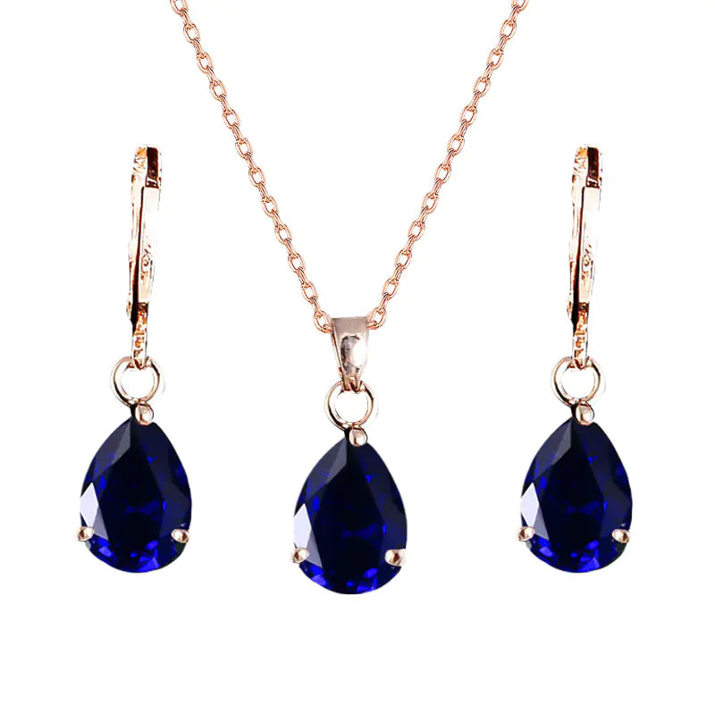 Luxury Jewelry Set for Wedding with Earrings and Necklace