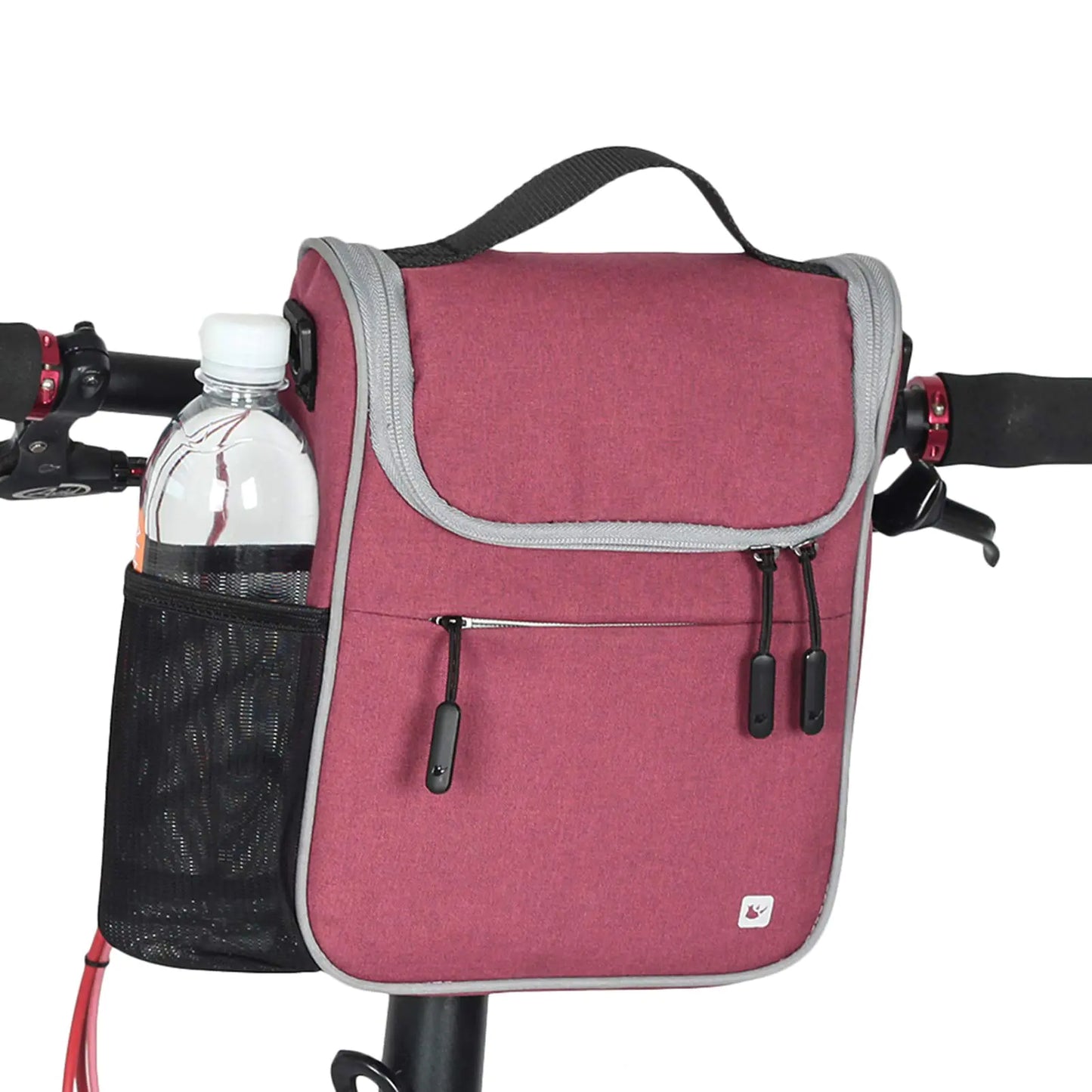 Waterproof Handlebar Bag for Bike - Cycling Front Storage Basket Bags - Multipurpose Shoulder Pack Canvas Handbags with Rain Cover
