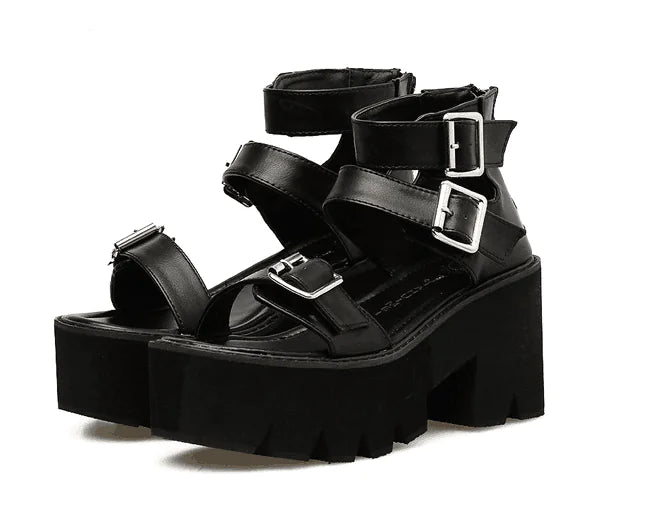 Summer New European Style Chunky Heels Sandals