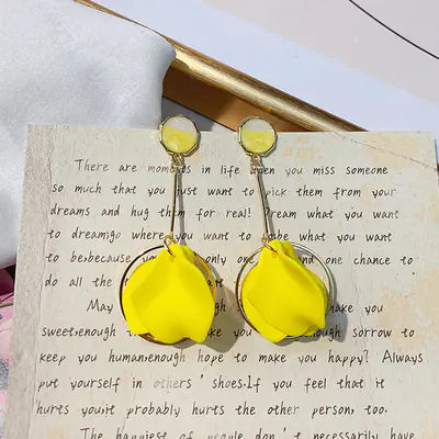 925 Silver Colorful Enamel Flower Earrings for Women