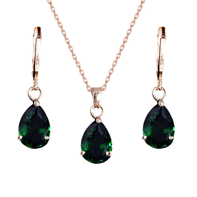 Luxury Jewelry Set for Wedding with Earrings and Necklace