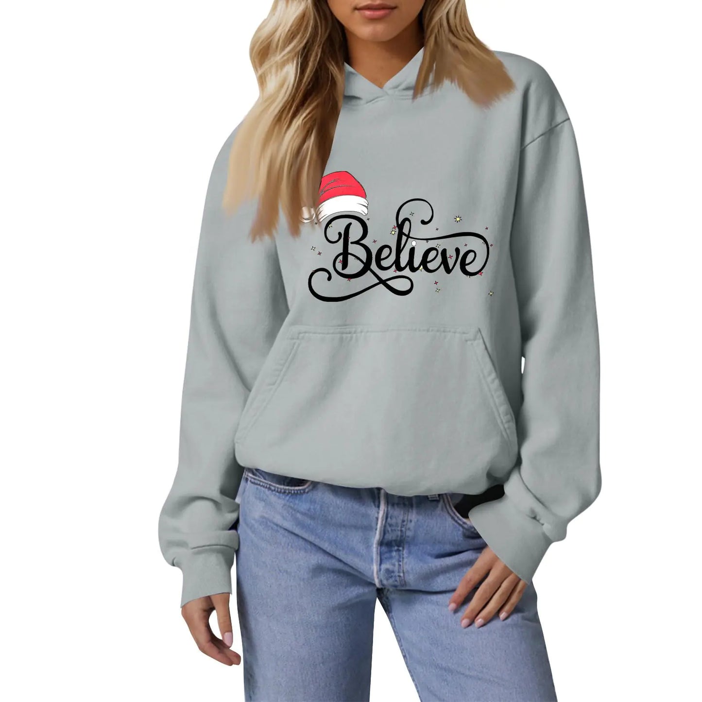 Thick Oversized Christmas Sweatshirt. Long sleeve Hoodie Christmas Fleece  Cotton Shirts For Women. Winter Fall Clothes